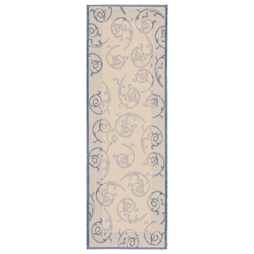 COURTYARD, NATURAL / BLUE, 2' X 3'-7", Area Rug, CY2665-3101-2