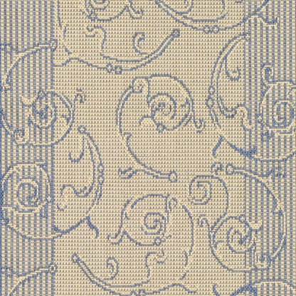 COURTYARD, NATURAL / BLUE, 2' X 3'-7", Area Rug, CY2665-3101-2