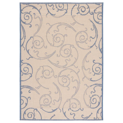 COURTYARD, NATURAL / BLUE, 5'-3" X 7'-7", Area Rug, CY2665-3101-5