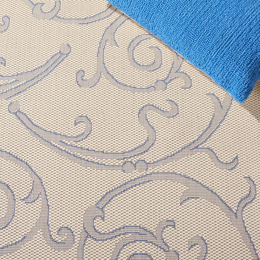 COURTYARD, NATURAL / BLUE, 5'-3" X 7'-7", Area Rug, CY2665-3101-5