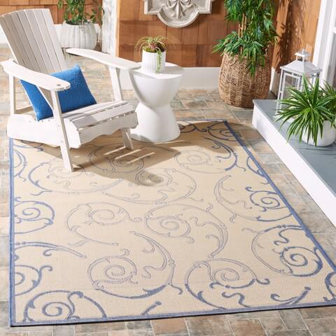 COURTYARD, NATURAL / BLUE, 5'-3" X 7'-7", Area Rug, CY2665-3101-5