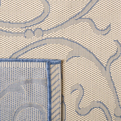 COURTYARD, NATURAL / BLUE, 5'-3" X 7'-7", Area Rug, CY2665-3101-5
