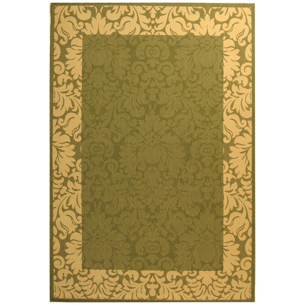 COURTYARD, OLIVE / NATURAL, 6'-7" X 6'-7" Square, Area Rug, CY2727-1E06-7SQ