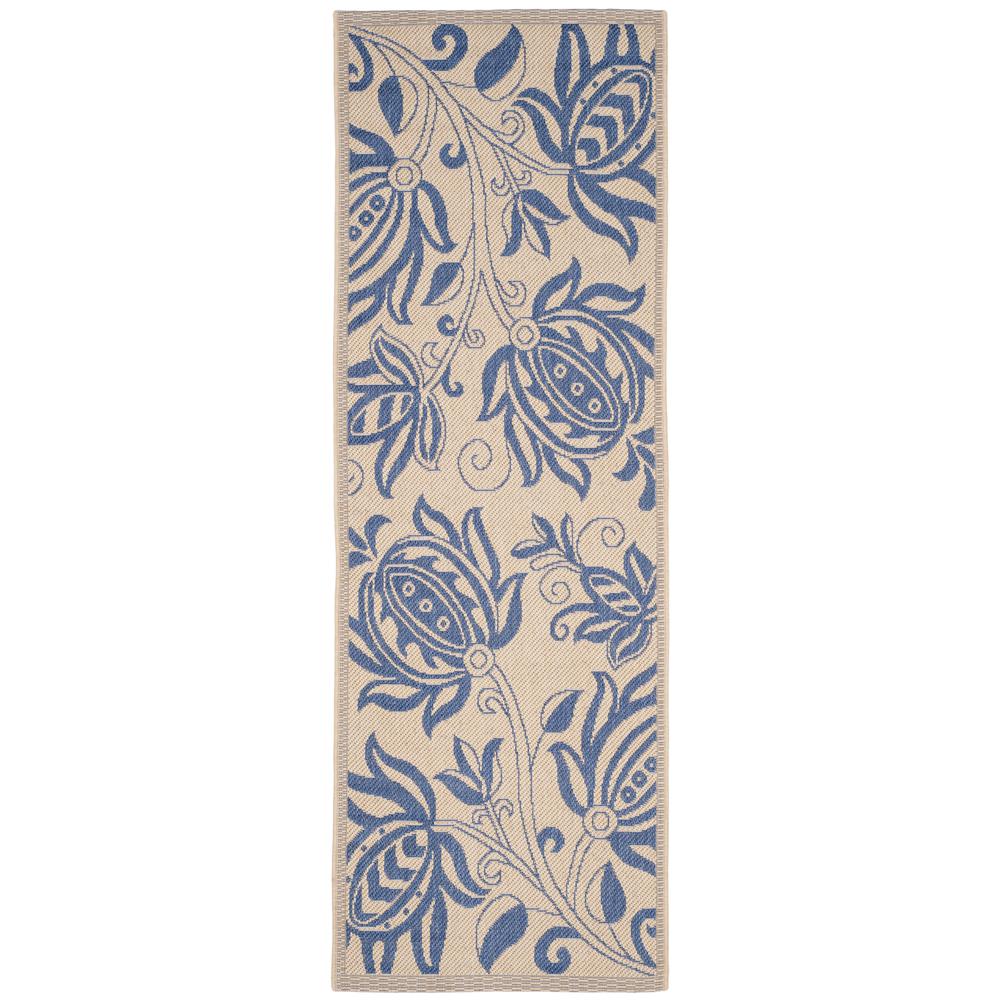 COURTYARD, NATURAL / BLUE, 2'-3" X 6'-7", Area Rug, CY2961-3101-27