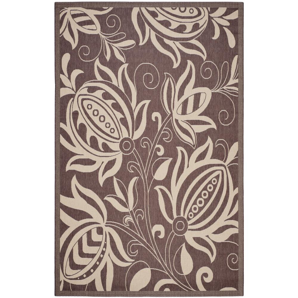 COURTYARD, CHOCOLATE / NATURAL, 5'-3" X 7'-7", Area Rug, CY2961-3409-5