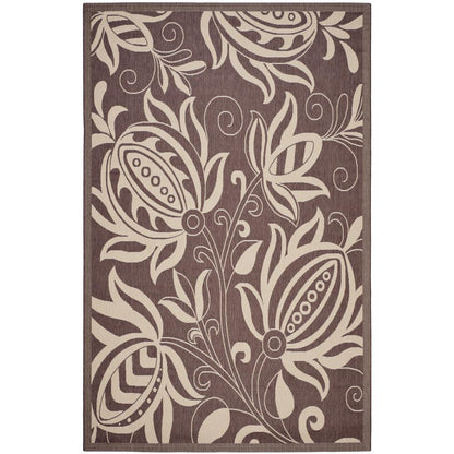 COURTYARD, CHOCOLATE / NATURAL, 5'-3" X 7'-7", Area Rug, CY2961-3409-5