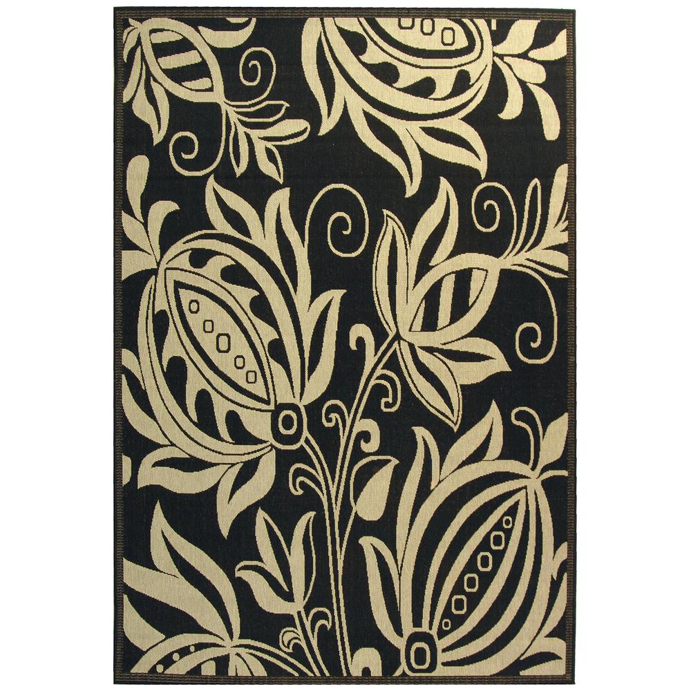 COURTYARD, BLACK / SAND, 2' X 3'-7", Area Rug, CY2961-3908-2