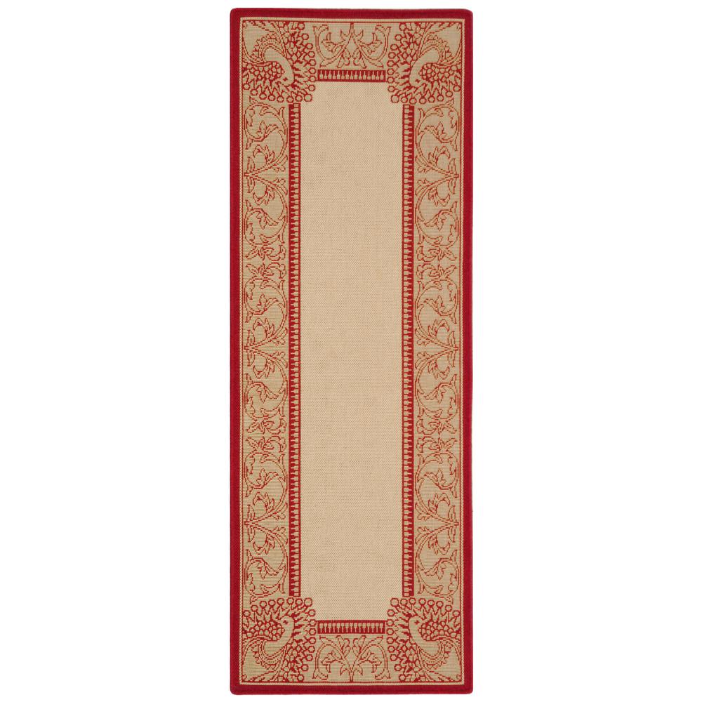 COURTYARD, NATURAL / RED, 2'-3" X 6'-7", Area Rug, CY2965-3701-27
