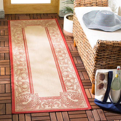 COURTYARD, NATURAL / RED, 2'-3" X 6'-7", Area Rug, CY2965-3701-27