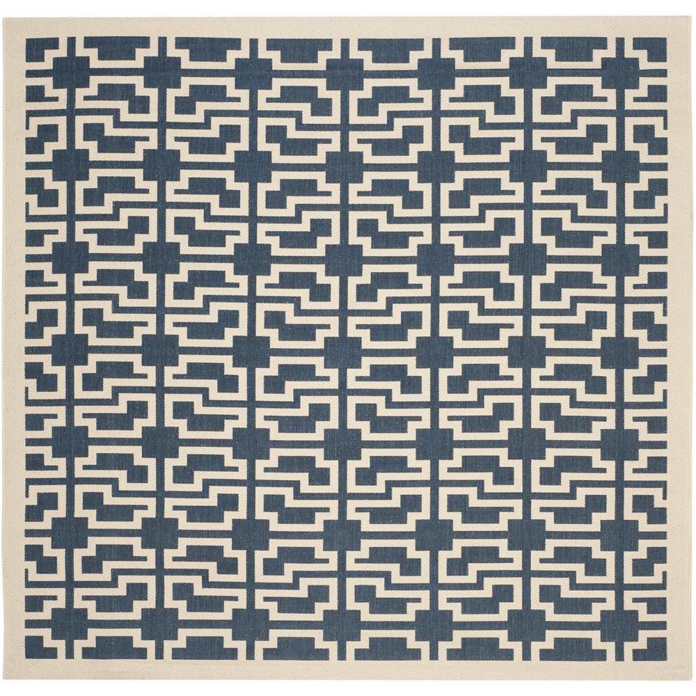 COURTYARD, NAVY / BEIGE, 7'-10" X 7'-10" Square, Area Rug, CY6015-268-8SQ