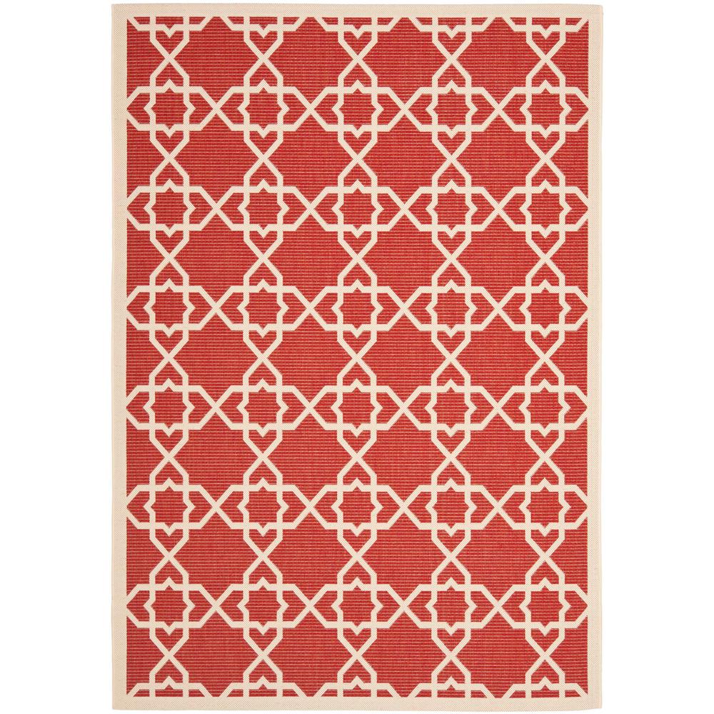 COURTYARD, RED / BEIGE, 4' X 5'-7", Area Rug, CY6032-248-4