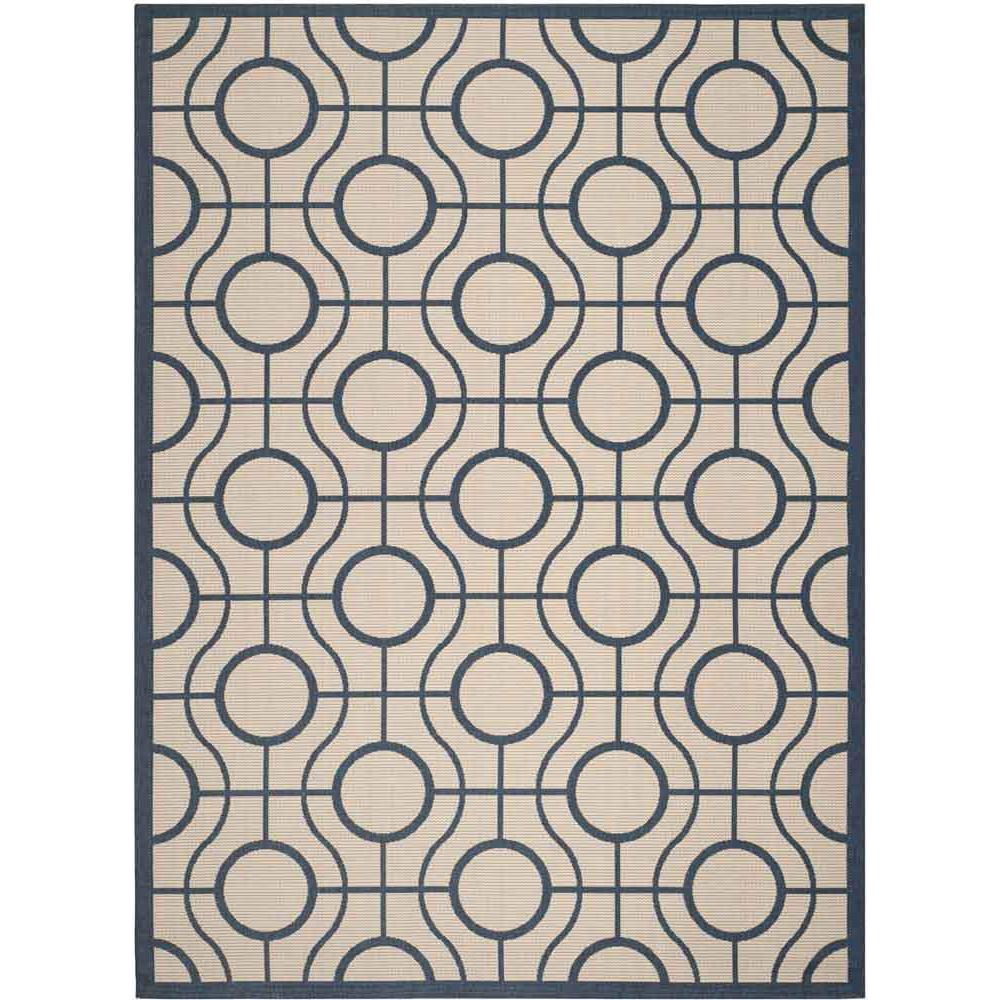 COURTYARD, BEIGE / NAVY, 8' X 11', Area Rug, CY6115-258-8