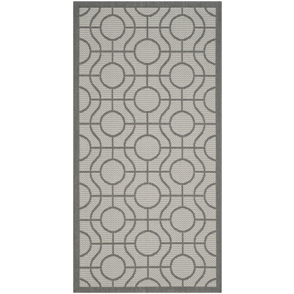 COURTYARD, LIGHT GREY / ANTHRACITE, 2'-7" X 5', Area Rug, CY6115-78-3