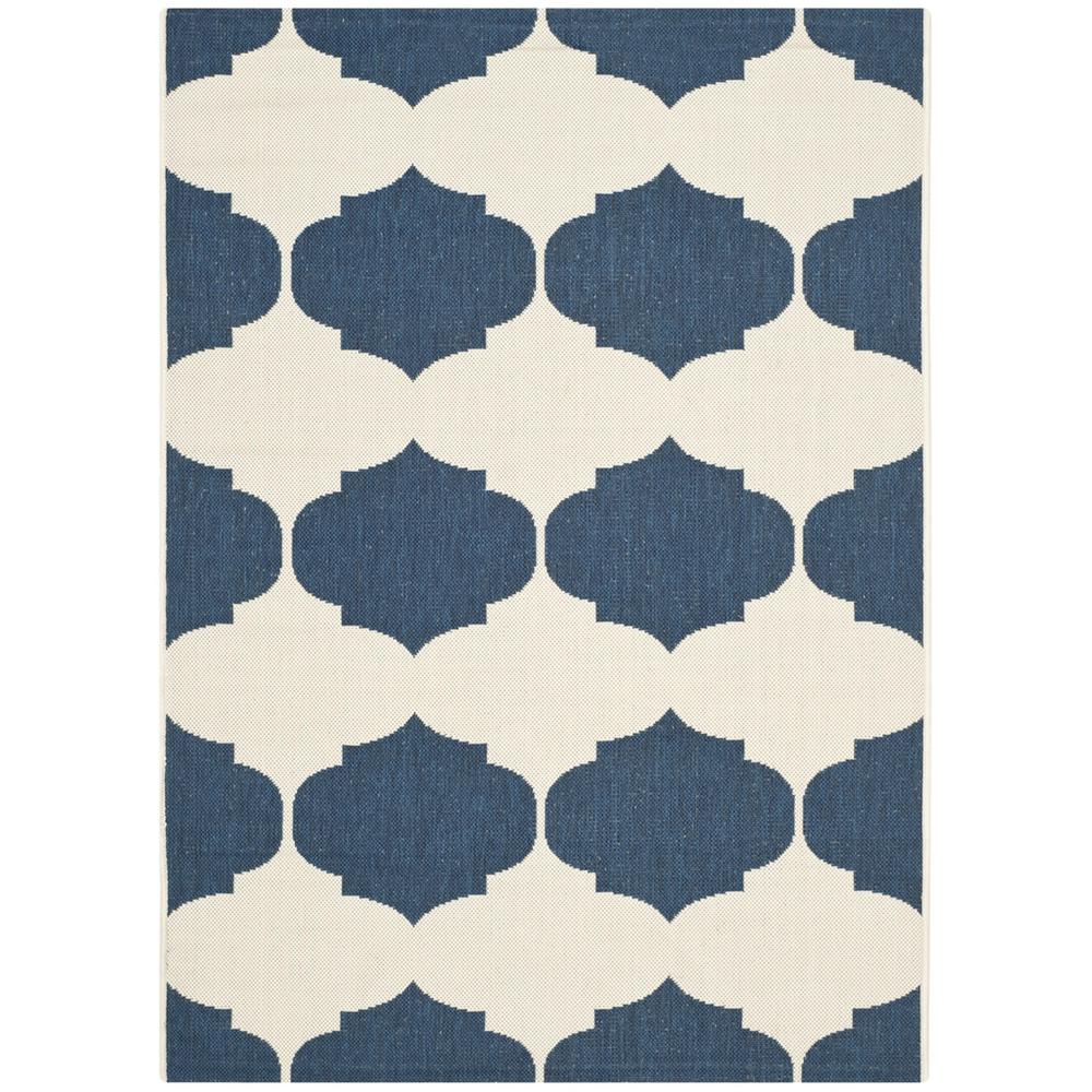 COURTYARD, BEIGE / NAVY, 4' X 5'-7", Area Rug, CY6162-258-4