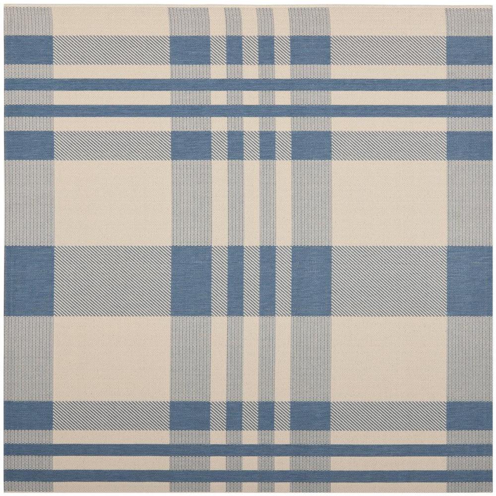 COURTYARD, BEIGE / BLUE, 6'-7" X 6'-7" Square, Area Rug, CY6201-233-7SQ