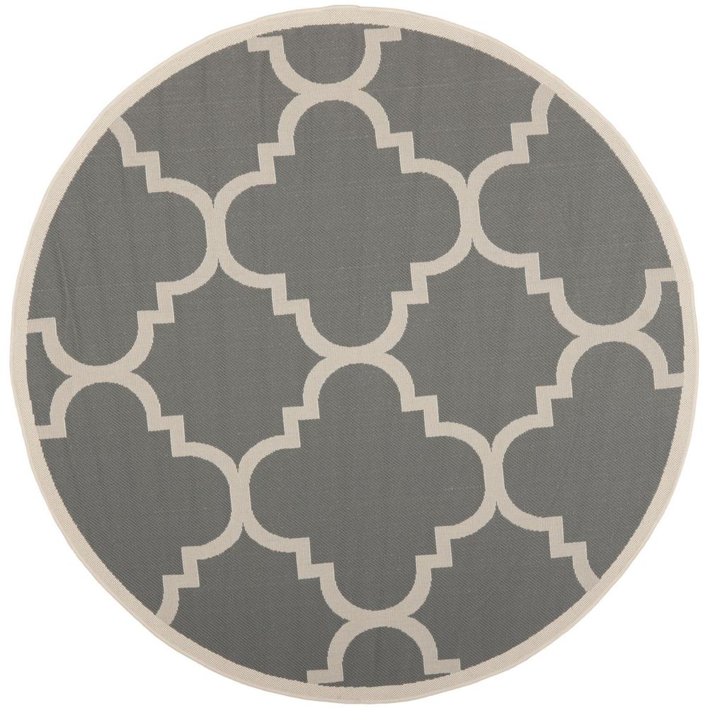 COURTYARD, GREY / BEIGE, 4' X 4' Round, Area Rug, CY6243-246-4R