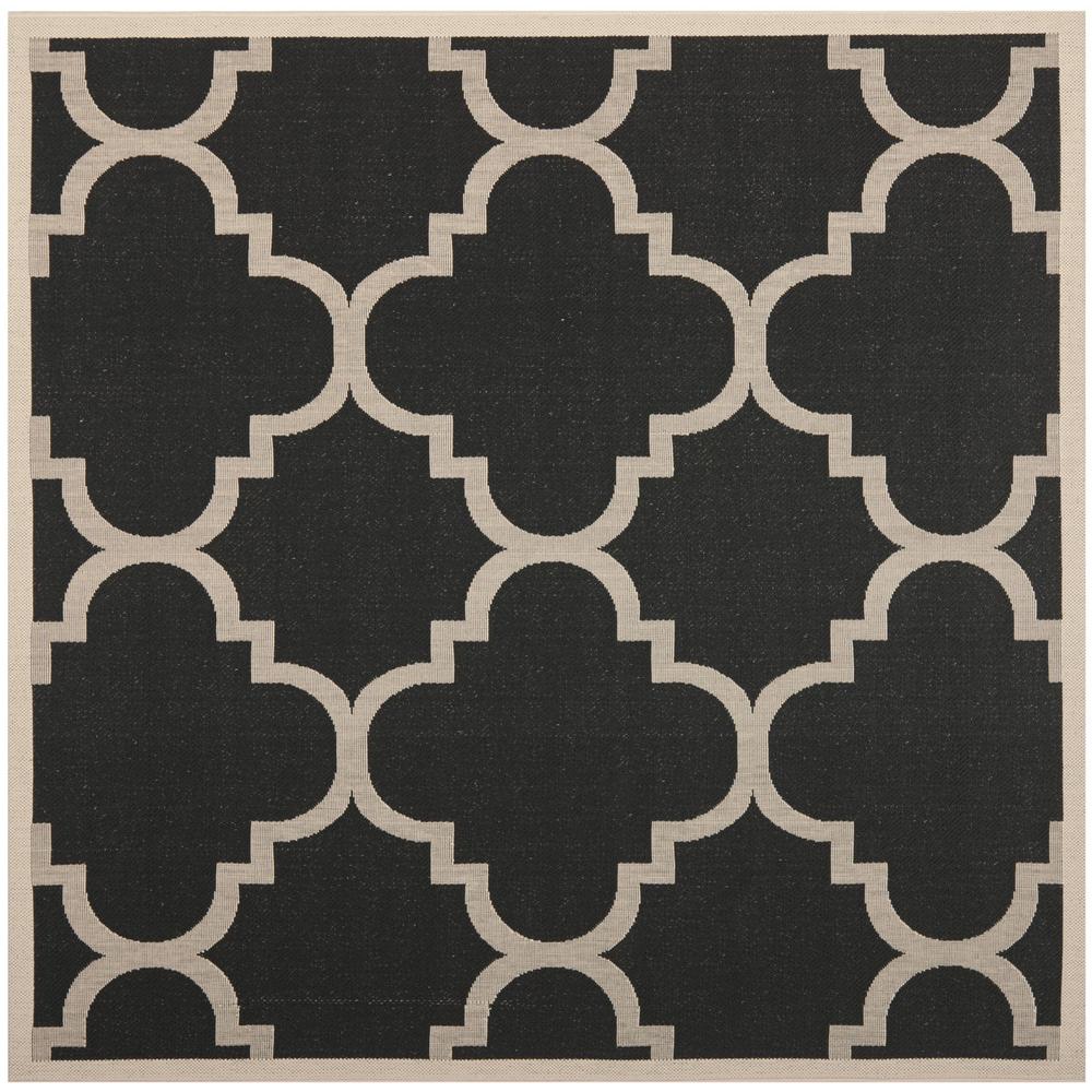 COURTYARD, BLACK / BEIGE, 4' X 4' Square, Area Rug, CY6243-266-4SQ