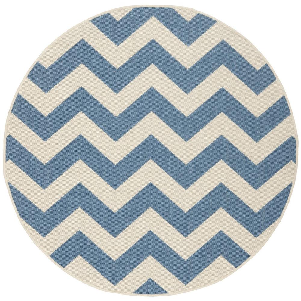COURTYARD, BLUE / BEIGE, 4' X 4' Round, Area Rug, CY6244-243-4R