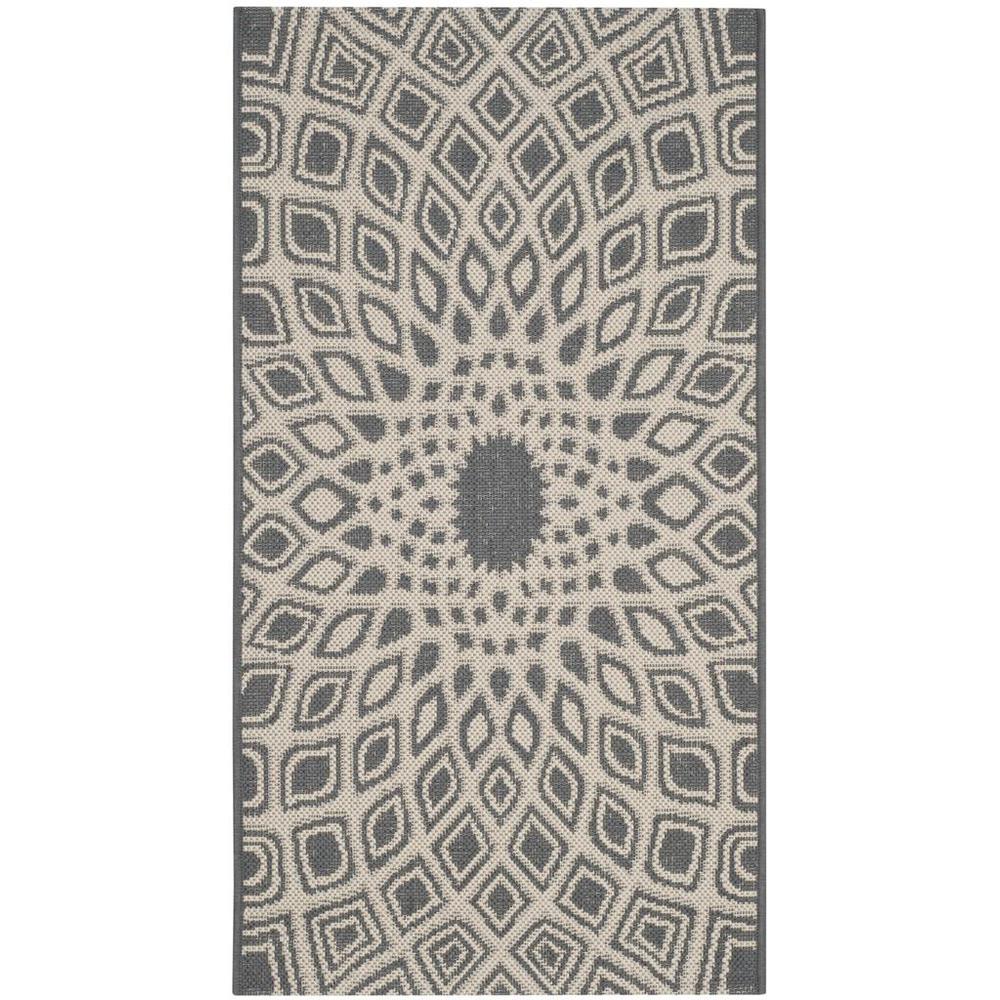 COURTYARD, ANTHRACITE / BEIGE, 2' X 3'-7", Area Rug, CY6616-23621-2