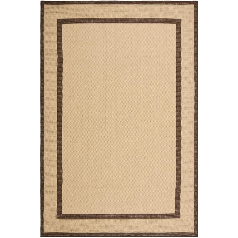 COURTYARD, NATURAL / CHOCOLATE, 6'-7" X 9'-6", Area Rug, CY6822-402-6