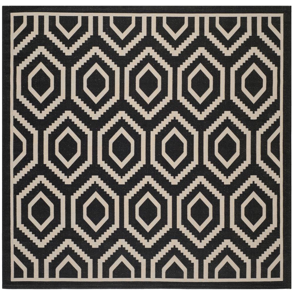 COURTYARD, BLACK / BEIGE, 7'-10" X 7'-10" Square, Area Rug, CY6902-266-8SQ