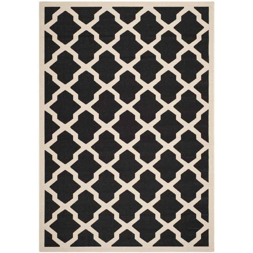 COURTYARD, BLACK / BEIGE, 6'-7" X 9'-6", Area Rug, CY6903-266-6