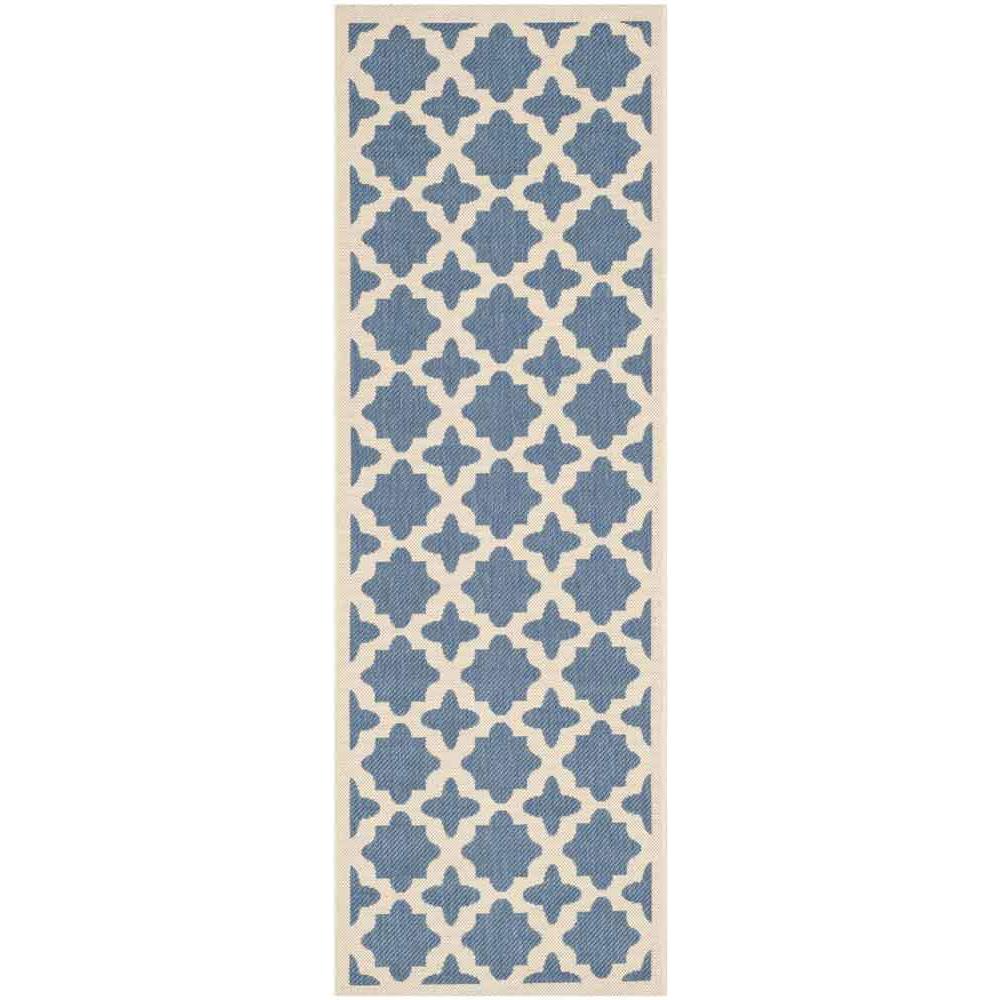 COURTYARD, BLUE / BEIGE, 2'-3" X 10', Area Rug, CY6913-243-210