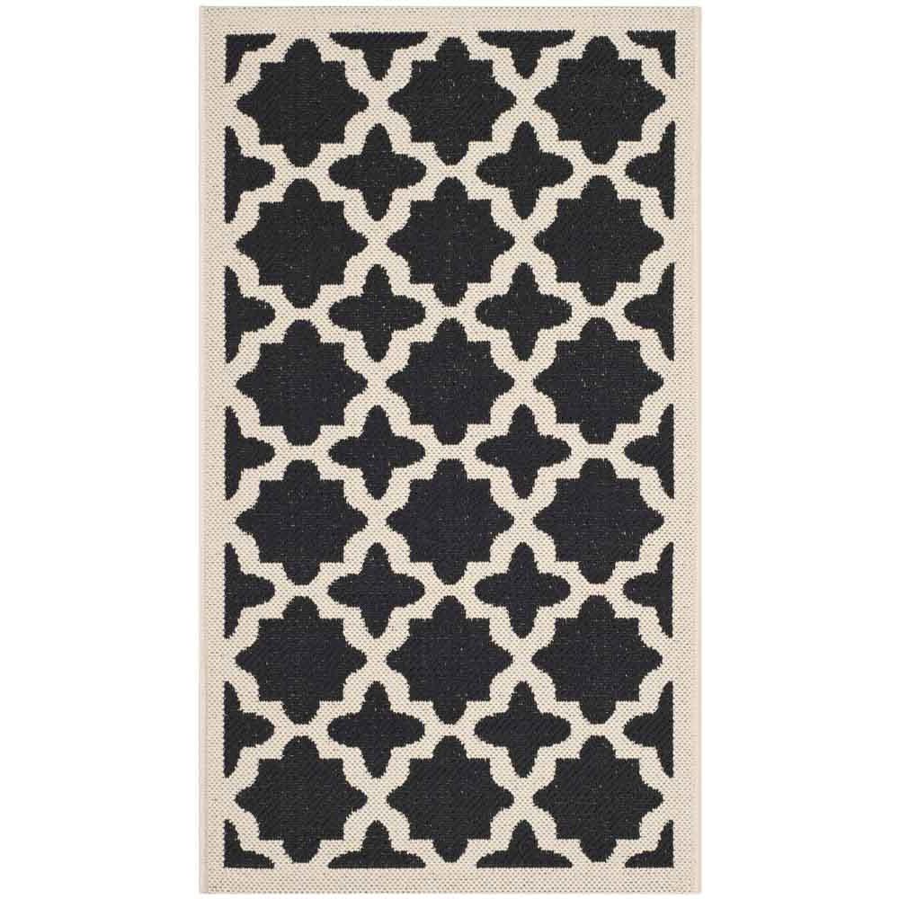 COURTYARD, BLACK / BEIGE, 2' X 3'-7", Area Rug, CY6913-266-2