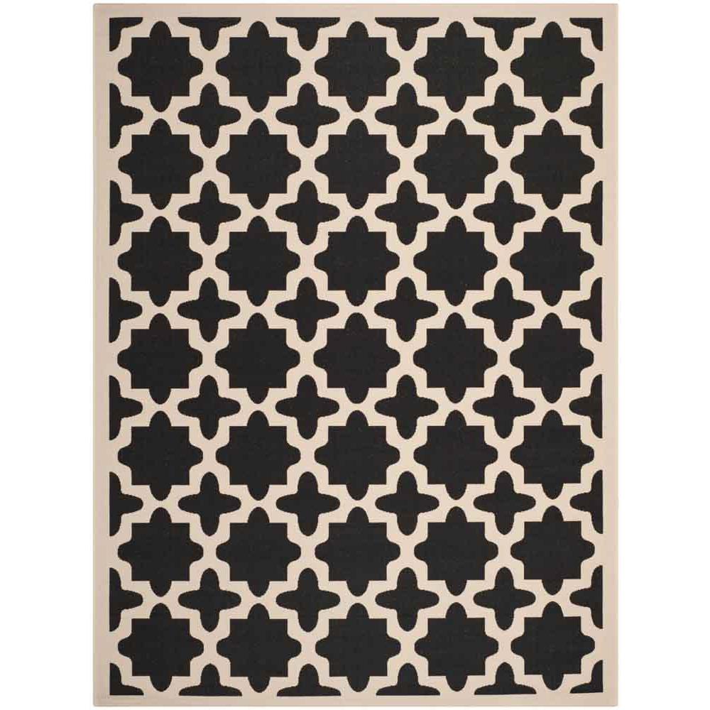COURTYARD, BLACK / BEIGE, 8' X 11', Area Rug, CY6913-266-8