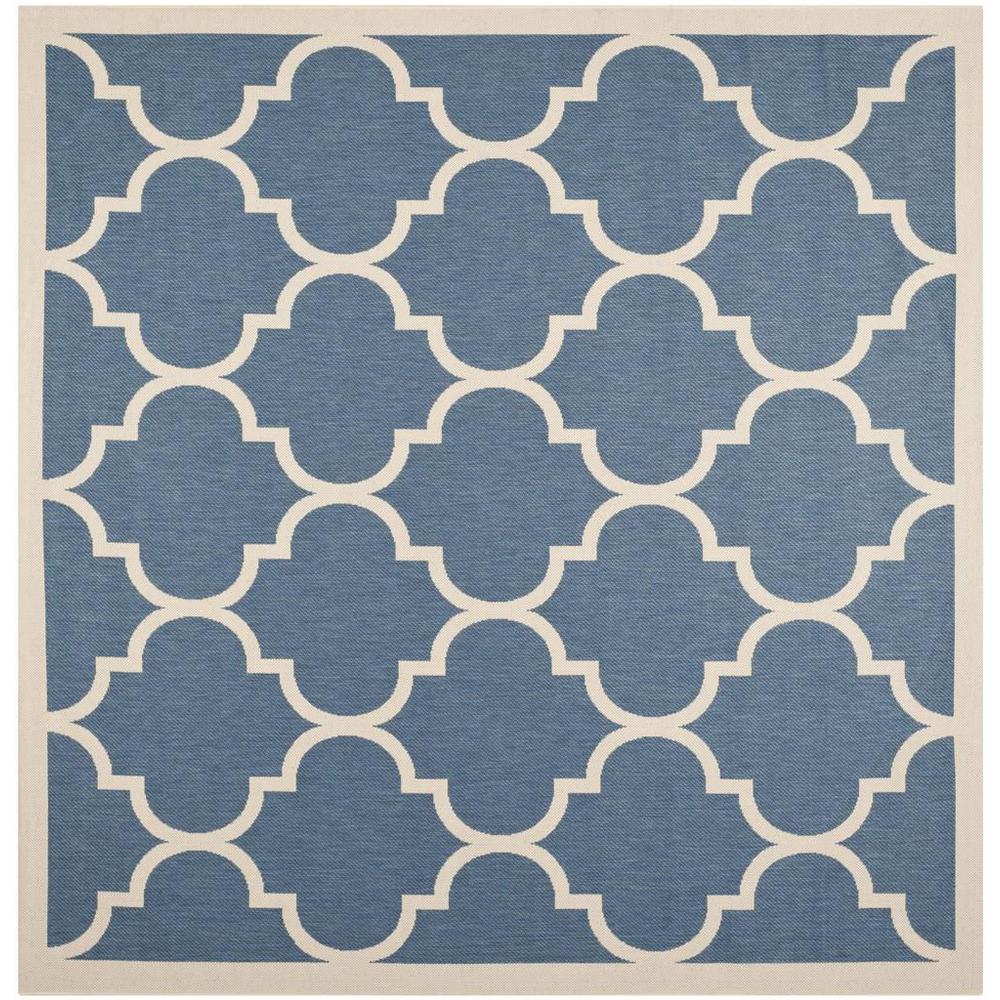 COURTYARD, BLUE / BEIGE, 4' X 4' Square, Area Rug, CY6914-243-4SQ
