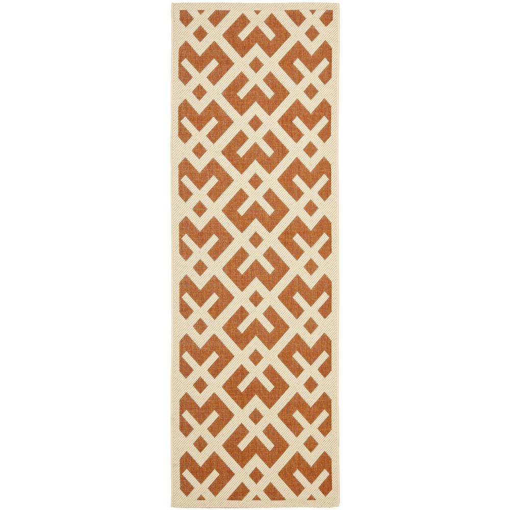 COURTYARD, TERRACOTTA / BONE, 2'-3" X 10', Area Rug, CY6915-231-210