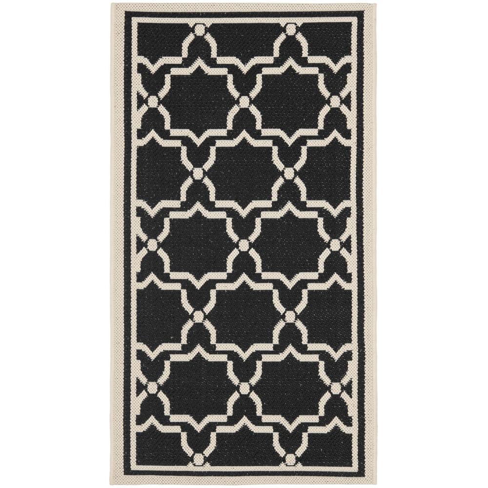 COURTYARD, BLACK / BEIGE, 2' X 3'-7", Area Rug, CY6916-226-2