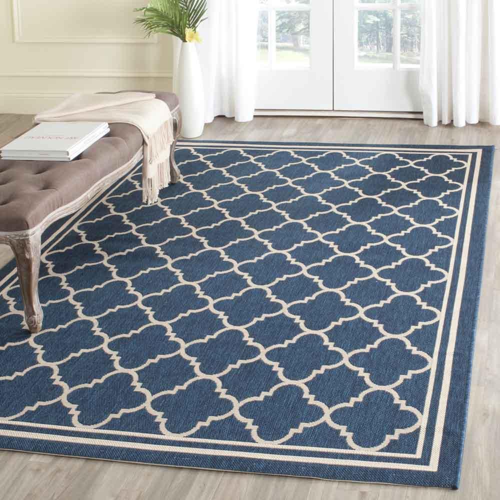 COURTYARD, NAVY / BEIGE, 4' X 5'-7", Area Rug, CY6918-268-4