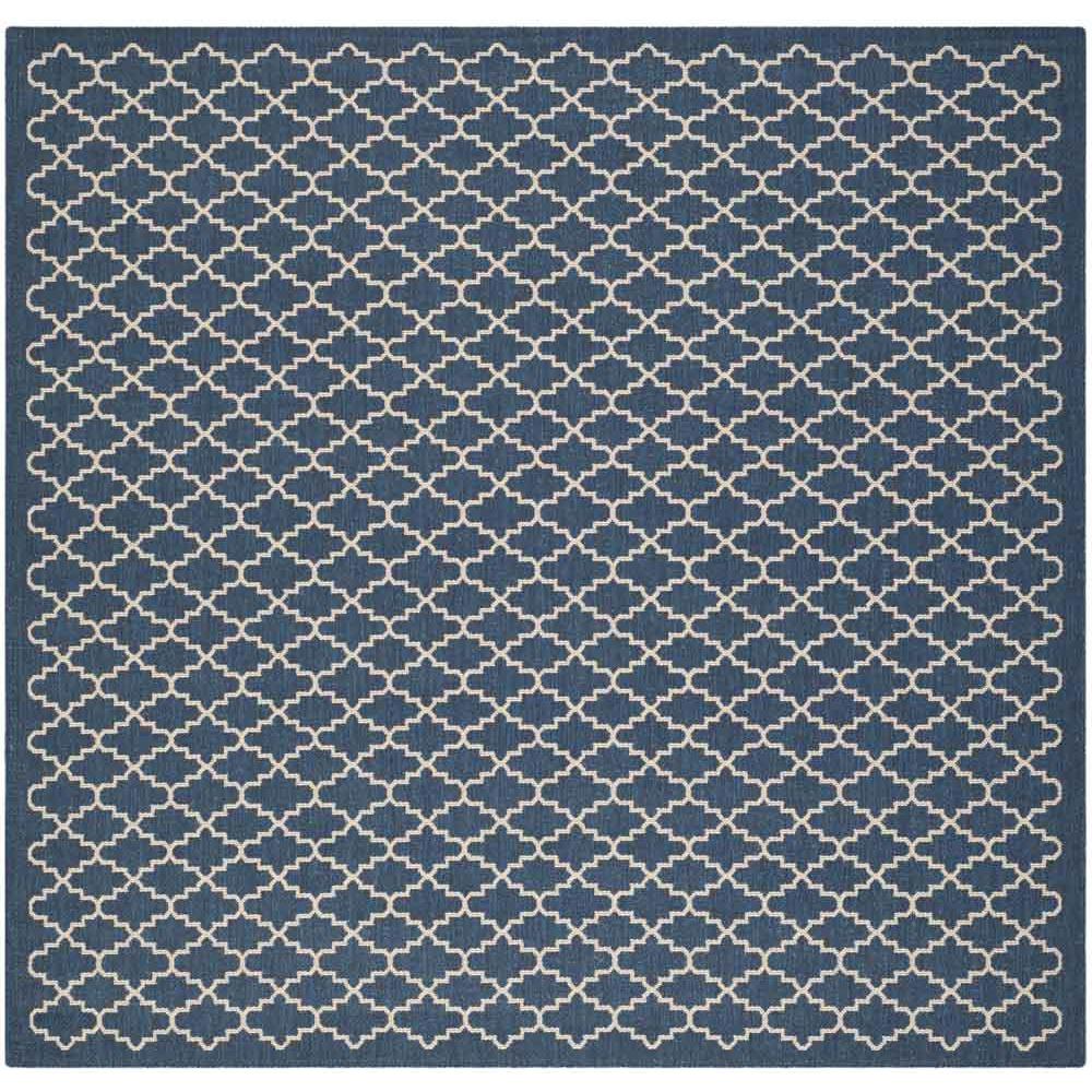 COURTYARD, NAVY / BEIGE, 4' X 4' Square, Area Rug, CY6919-268-4SQ
