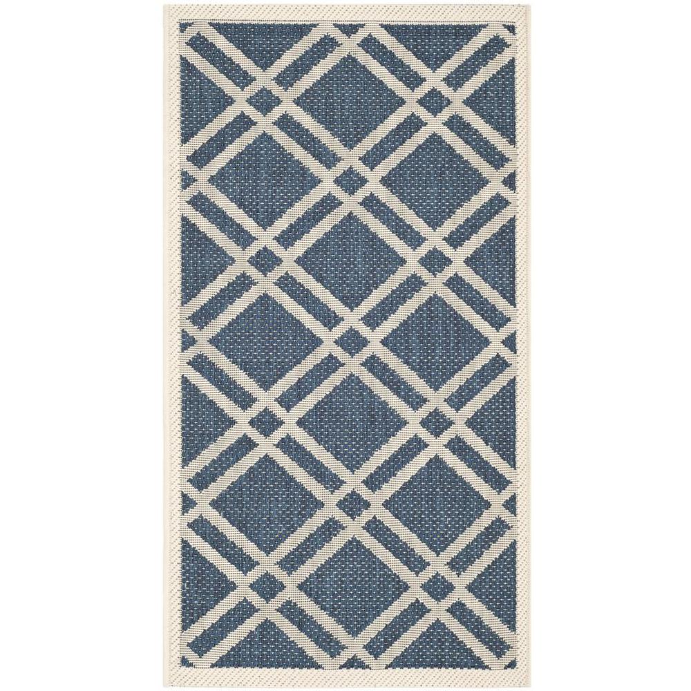 COURTYARD, NAVY / BEIGE, 2'-7" X 5', Area Rug, CY6923-268-3