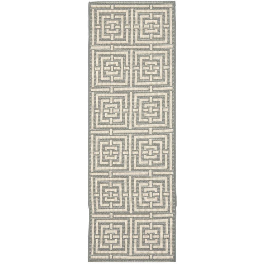 COURTYARD, GREY / CREAM, 2'-3" X 10', Area Rug, CY6937-65-210