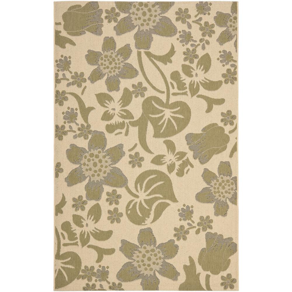 COURTYARD, CREAM / GREEN, 4' X 5'-7", Area Rug, CY7014-14A5-4