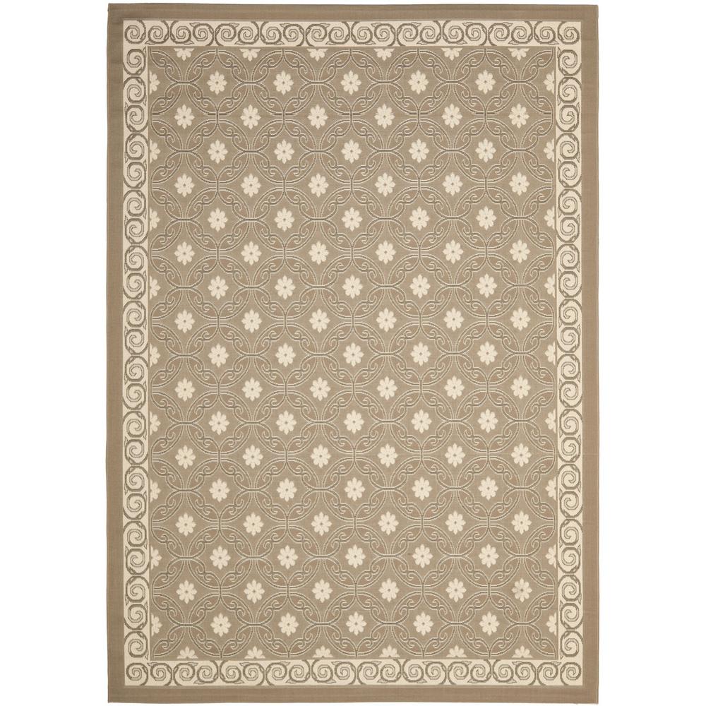COURTYARD, DARK BEIG / BEIGE, 8' X 11', Area Rug, CY7810-97A7-8