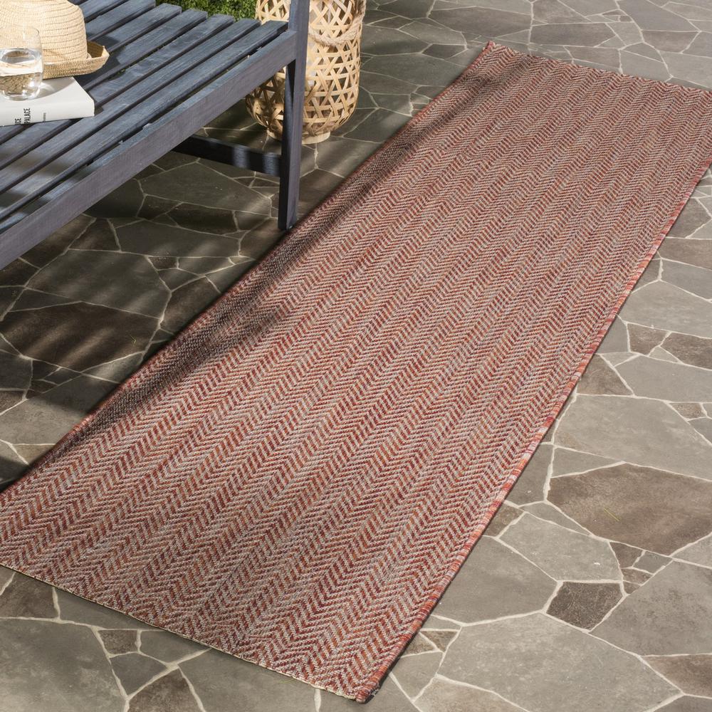 COURTYARD, RED / BEIGE, 2'-3" X 12', Area Rug, CY8022-36521-212