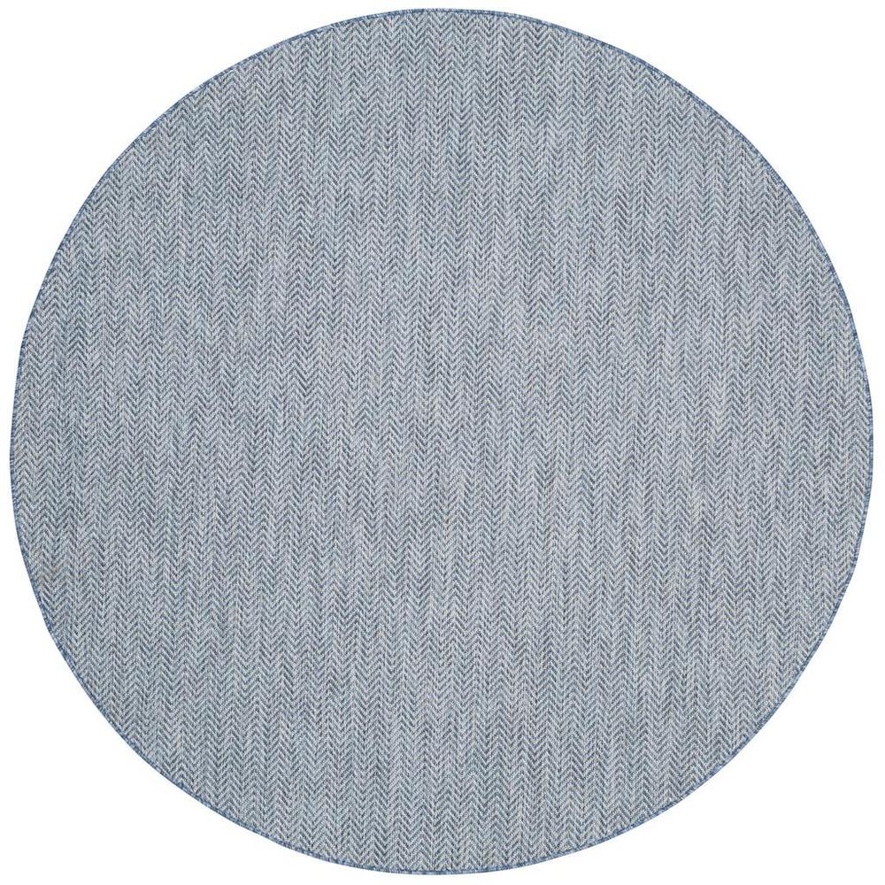COURTYARD, NAVY / GREY, 6'-7" X 6'-7" Round, Area Rug, CY8022-36821-7R
