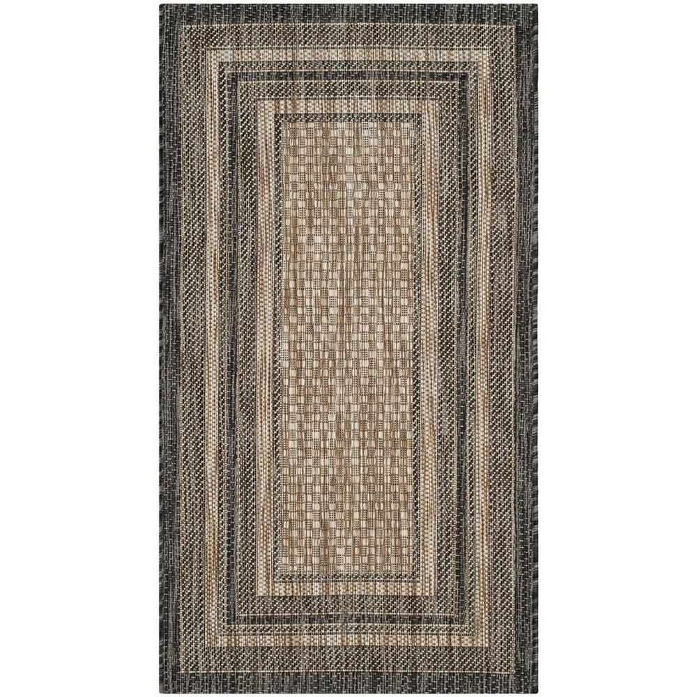 COURTYARD, NATURAL / BLACK, 2' X 3'-7", Area Rug, CY8475-37312-2