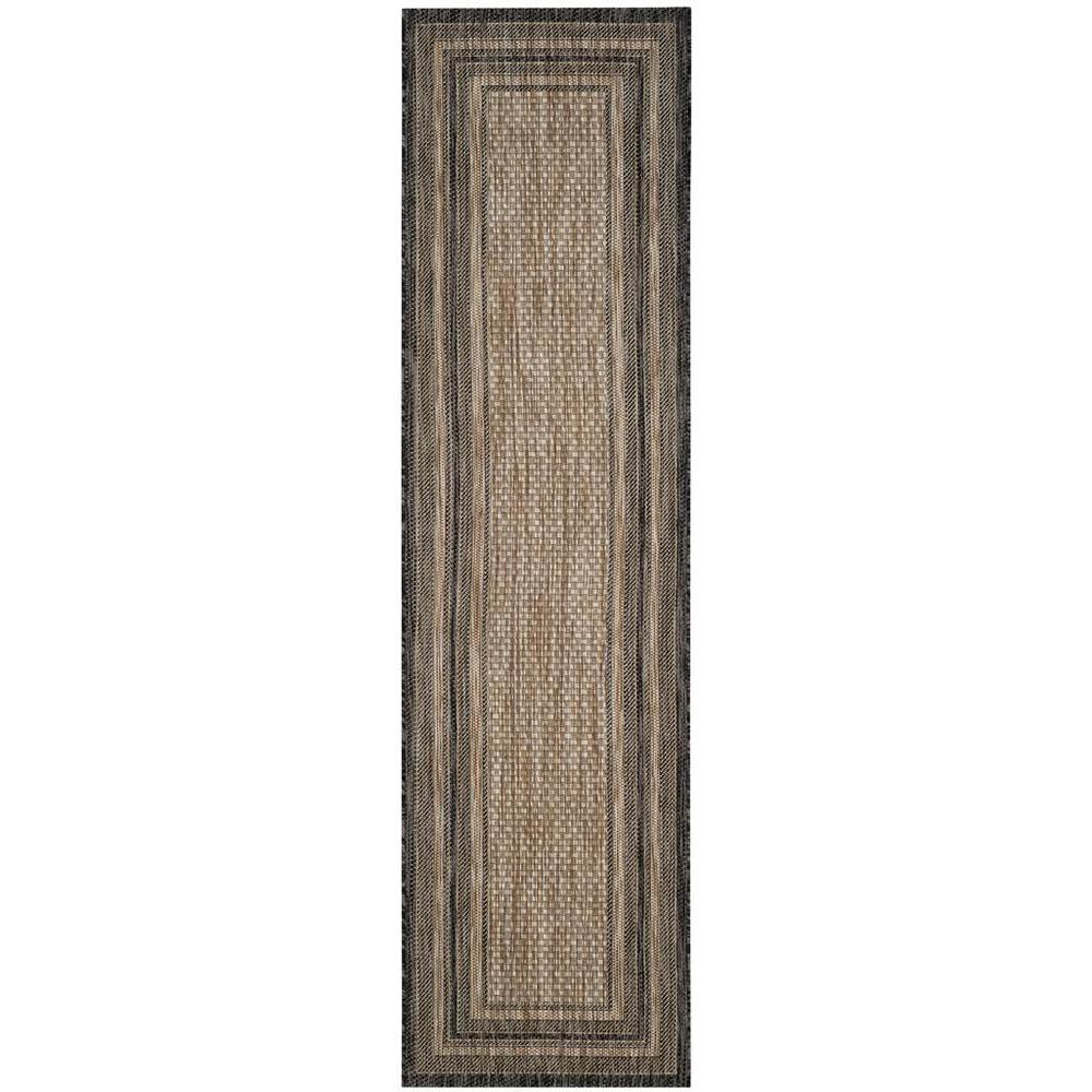COURTYARD, NATURAL / BLACK, 2'-3" X 8', Area Rug, CY8475-37312-28