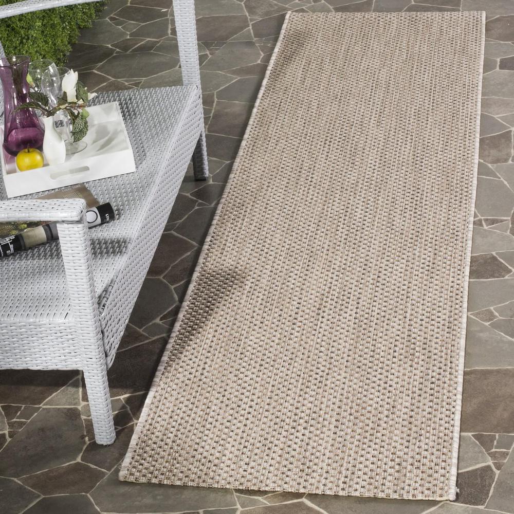 COURTYARD, BEIGE / BROWN, 2'-3" X 10', Area Rug