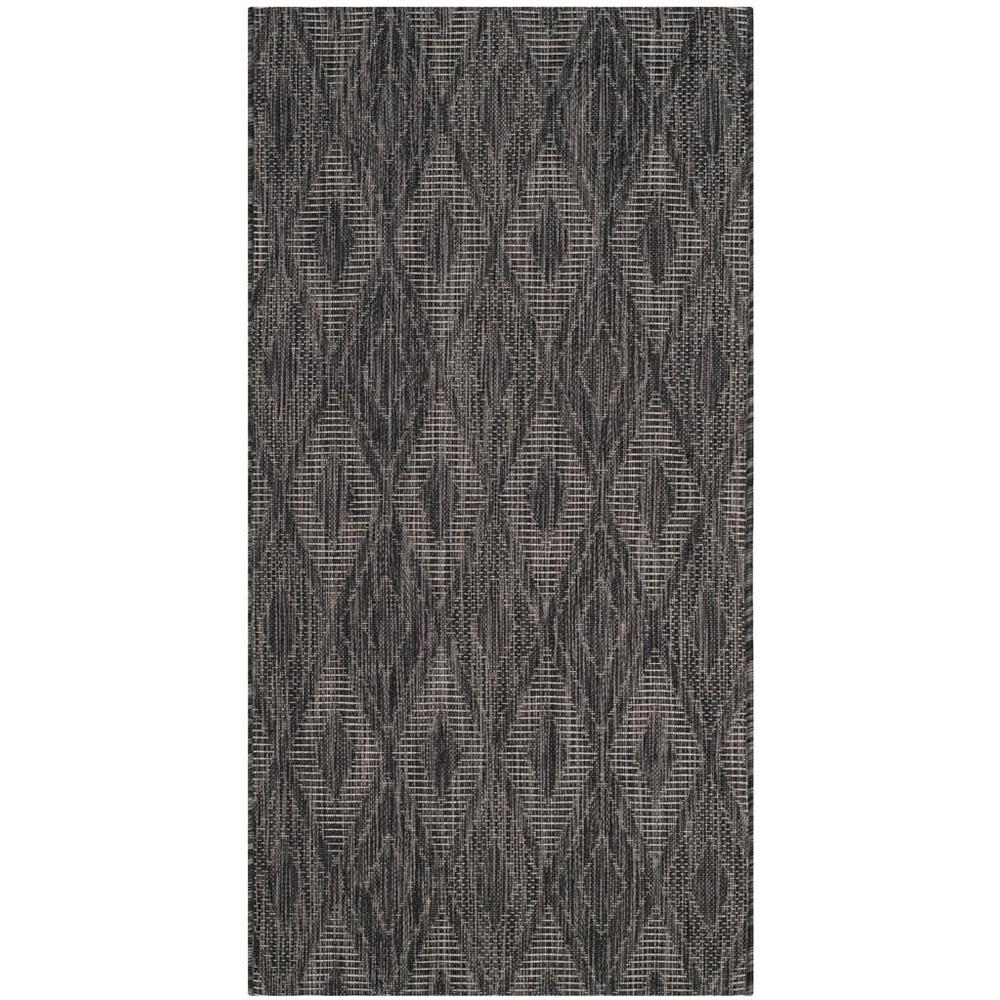 COURTYARD, BLACK / BLACK, 2'-7" X 5', Area Rug