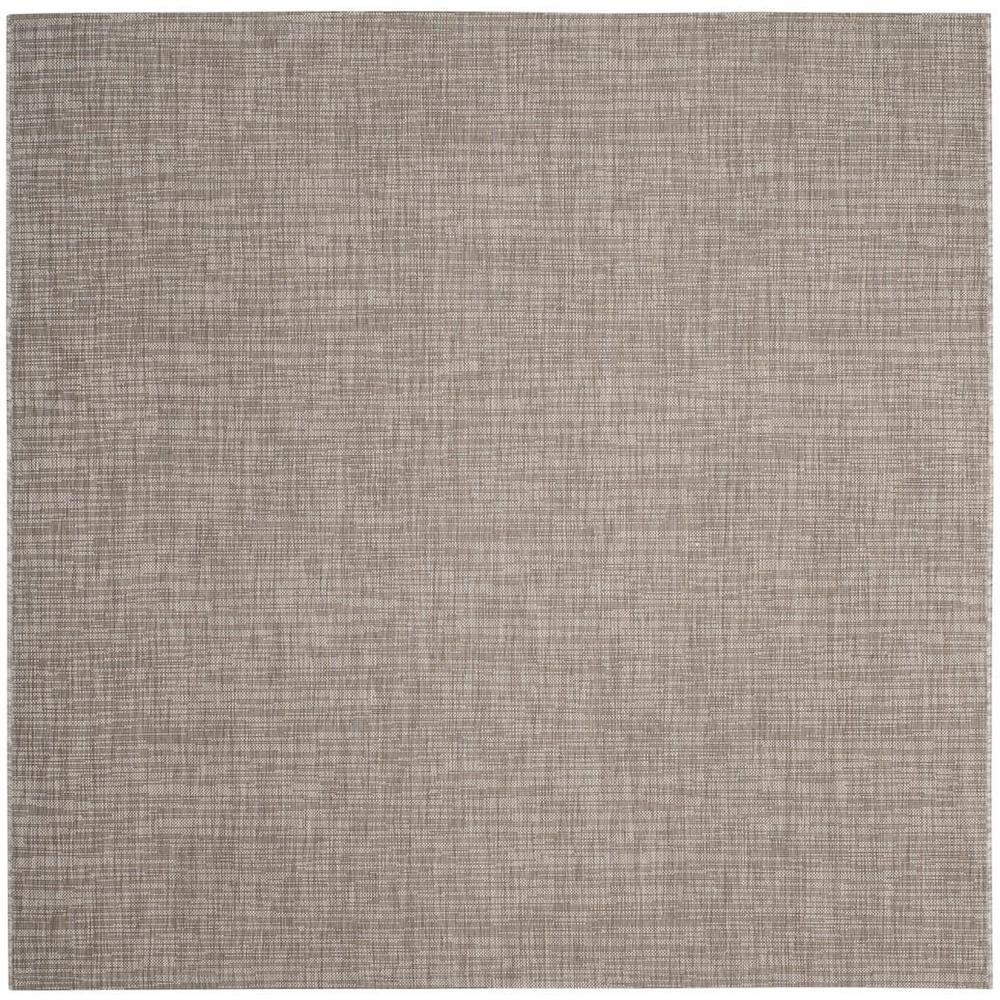 COURTYARD, LIGHT BROWN, 6'-7" X 6'-7" Square, Area Rug