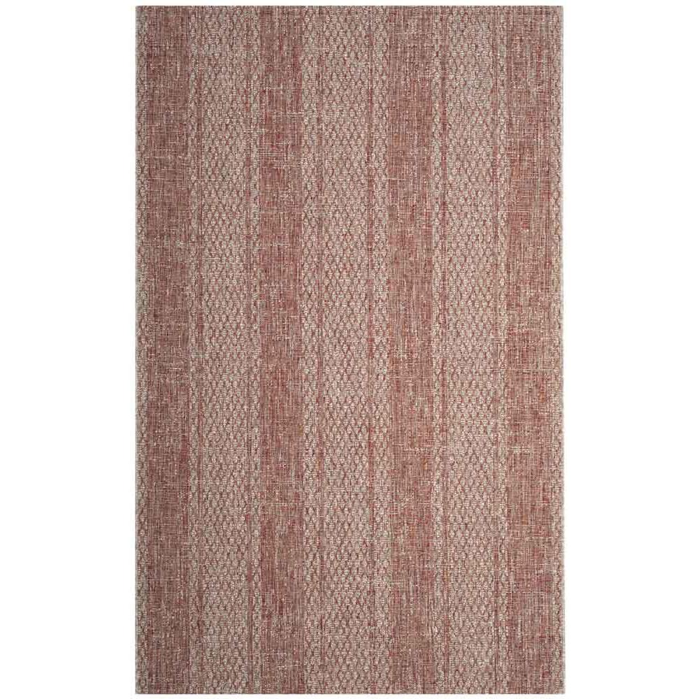 COURTYARD, LIGHT BEIGE / TERRACOTTA, 5'-3" X 7'-7", Area Rug, CY8736-36512-5