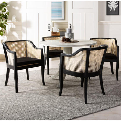 Rina  Dining Chair, Black/Natural