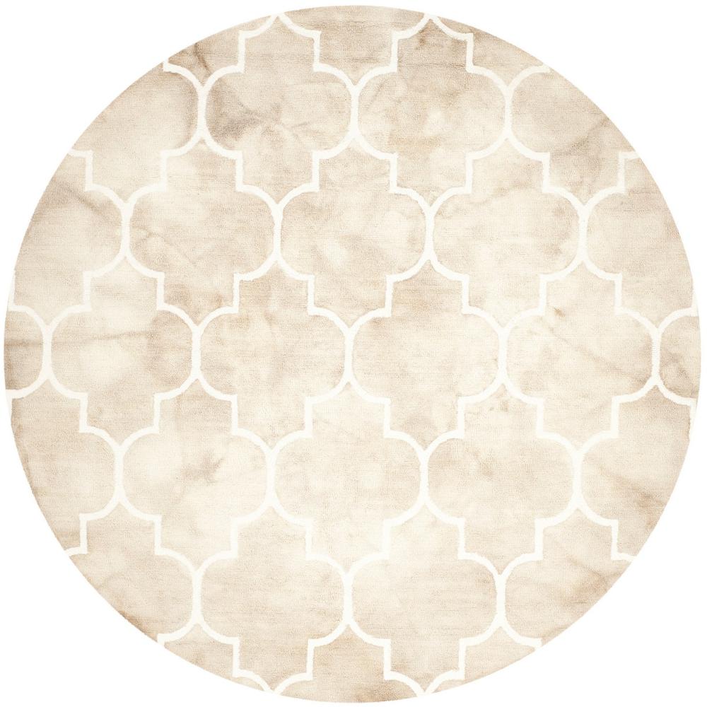 DIP DYE, BEIGE / IVORY, 7' X 7' Round, Area Rug, DDY535G-7R