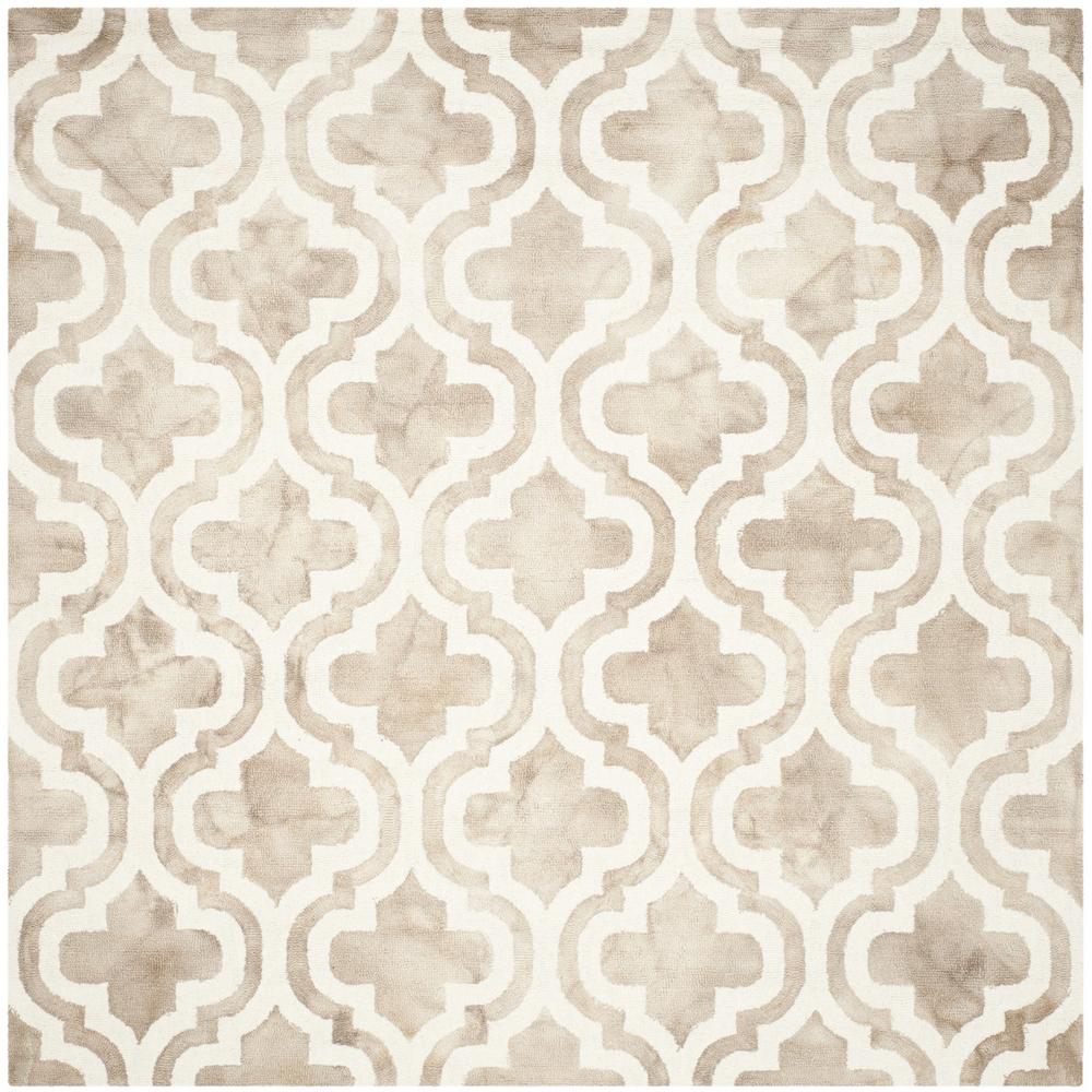 DIP DYE, BEIGE / IVORY, 7' X 7' Square, Area Rug, DDY537G-7SQ
