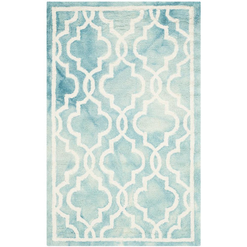 DIP DYE, TURQUOISE / IVORY, 2'-6" X 4', Area Rug, DDY539D-24